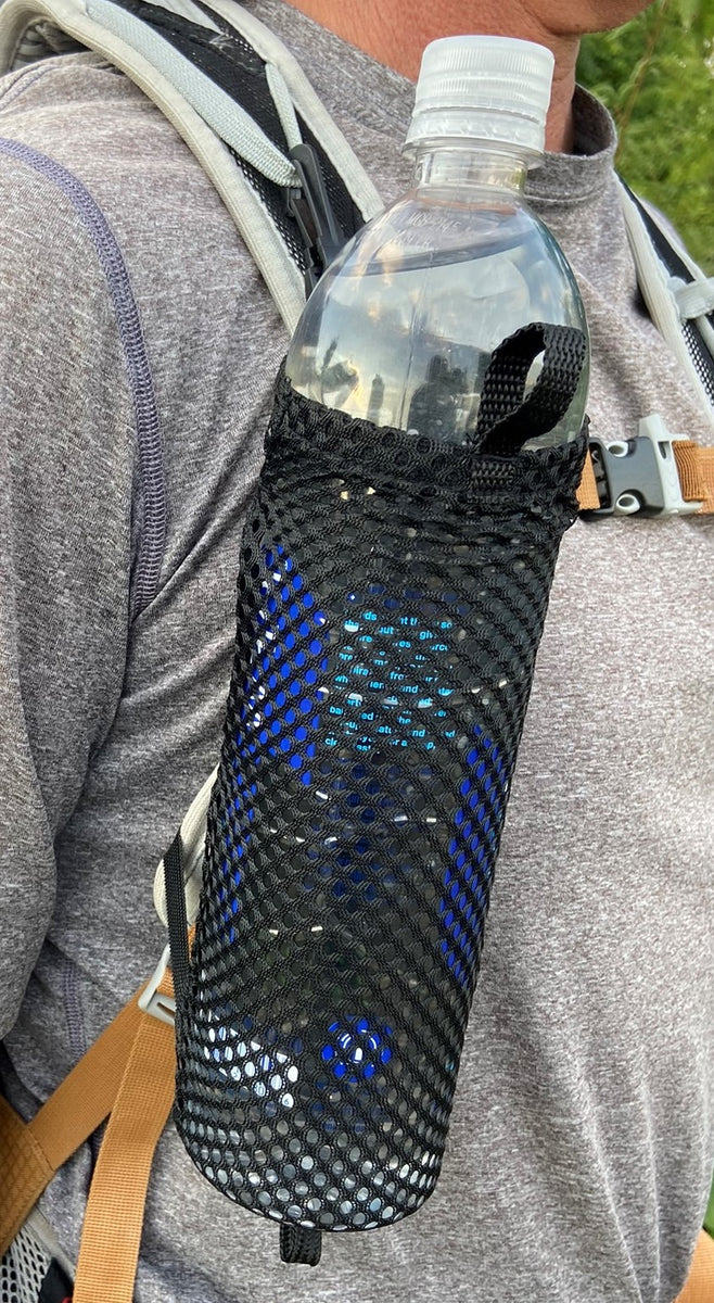 Lightweight backpack with shop water bottle holder